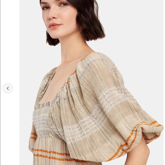 Free People size small peasant striped mini BOHO - Picture 2 of 10